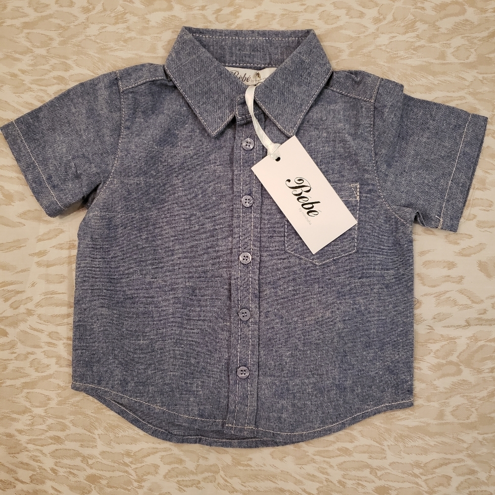 BÉBÉ Chambray Shirt NWT 3-6M
